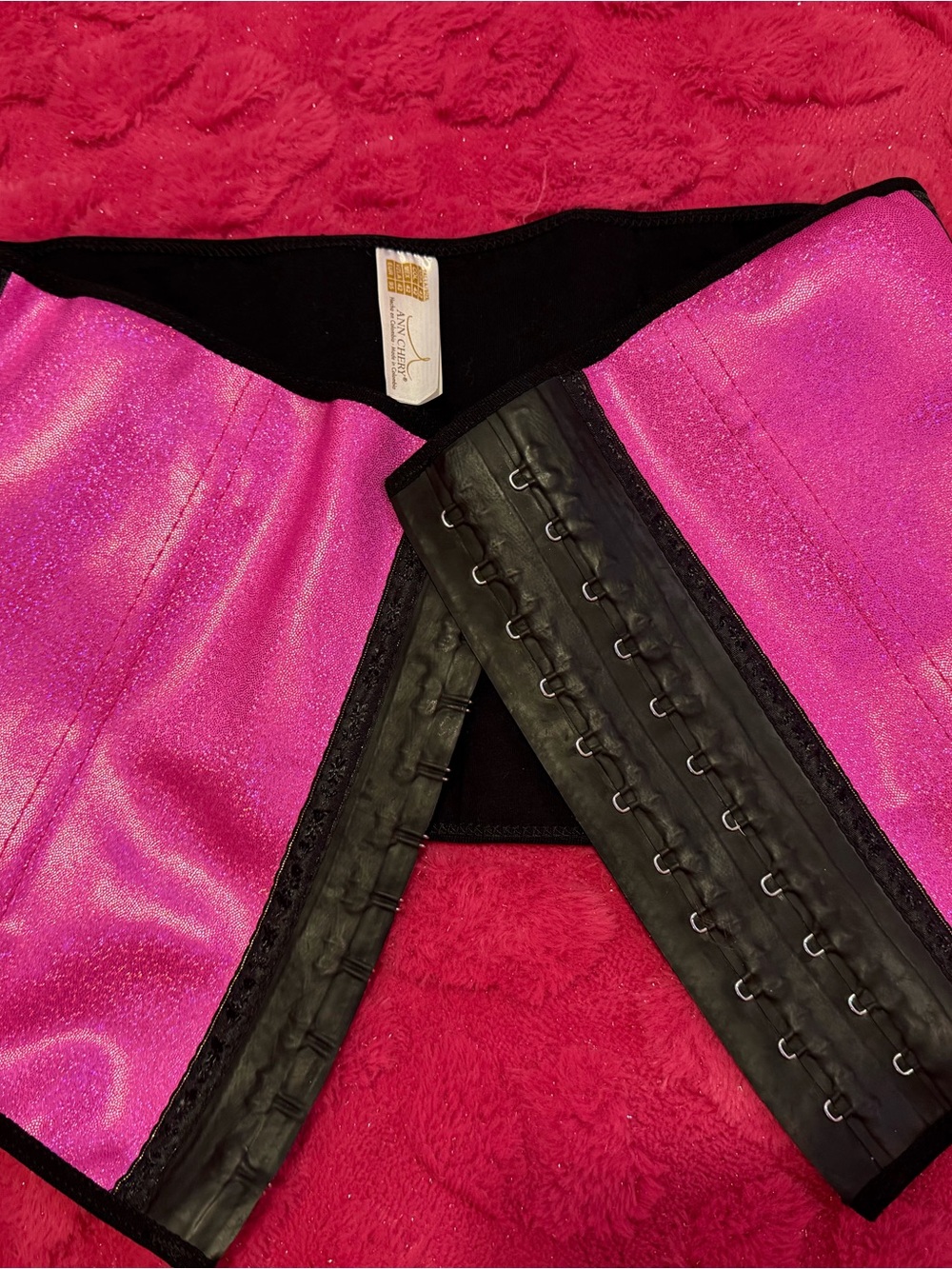 Ann Chery Hot Pink Shimmer Waist Trainer